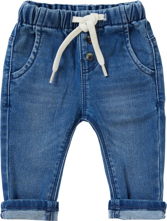 Noppies Boys Denim Pants Burns relaxed fit Jongens Jeans - Light Vintage Wash - Maat 80