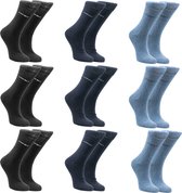 Naft Comfort sokken | Blauwe heren sokken | 9 paar | Maat 43-46