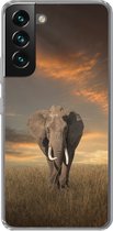 Coque Samsung Galaxy S22 Plus - Éléphant broutant - Coque de téléphone en Siliconen