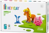 HeyClay 6 Potjes Speelklei | Varken, Paard en Konijn