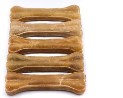 Landman Geperste Kauwbotten (5st) - 14cm - Hondensnacks - Kauwsnacks - Hondenbot - Kauwbot