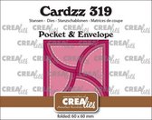 Crealies Cardzz pocket & envelop - cirkel CLCZ319 folded: 6 x 6 cm (10-23)