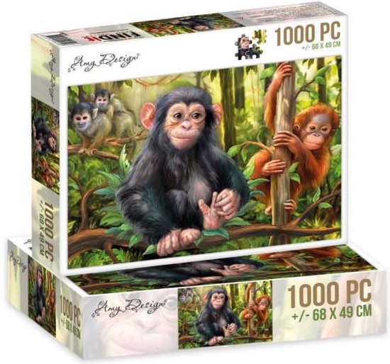 Puzzel 1000 pc - Amy Design - Monkeys