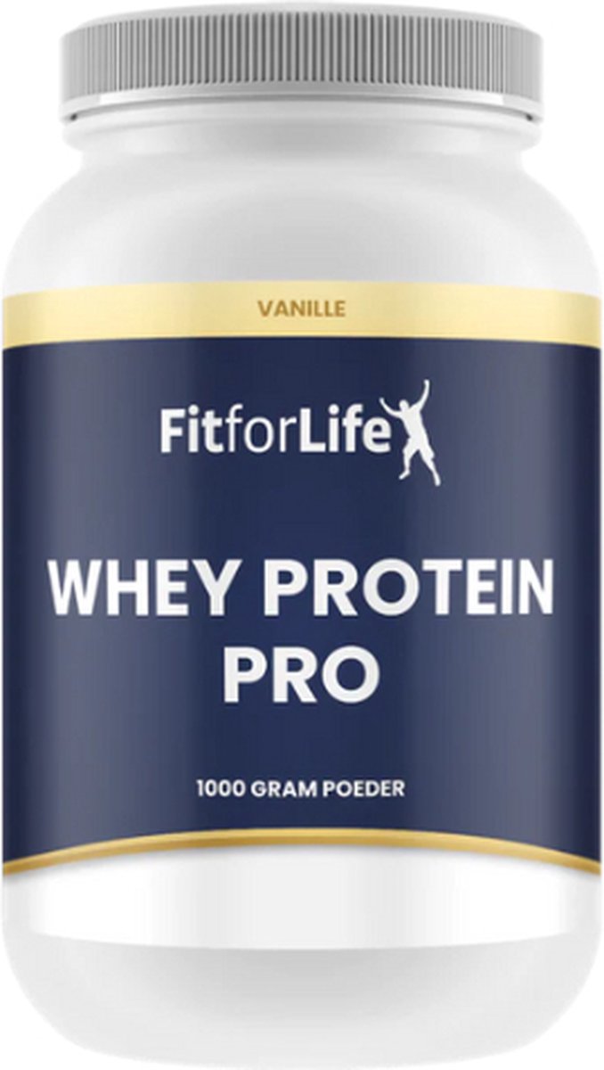 Fit for Life Whey Eiwit Pro Concentraat - Proteïne poeder - Eiwit poeder - Eiwit Shakes - Wei eiwit - Vanille smaak - 1000 gram (30 shakes)