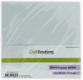CraftEmotion Enveloppes blanc - 14x14cm 10pcs (06-23)