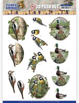 Woodpecker - Forest Animals - 3D-Push-Out Sheet
