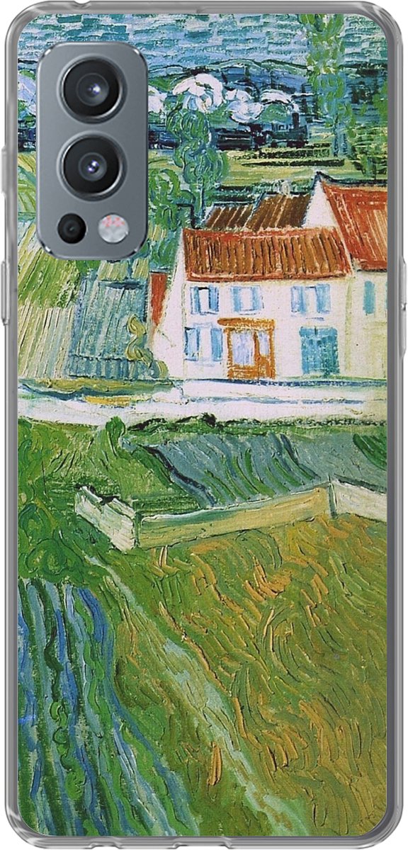 Telefoonhoesje Geschikt voor OnePlus Nord 2 5G hoesje - Landschap met koets en trein - Vincent van Gogh - Siliconen Telefoonhoesje Telefoonhoesje