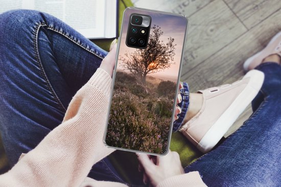 Coque de téléphone compatible avec Xiaomi et Redmi 10 - La lande au lever du soleil - Coque en Siliconen