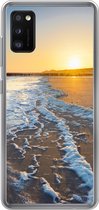 Geschikt voor Samsung Galaxy A41 hoesje - Het strand bij Domburg - Siliconen Telefoonhoesje