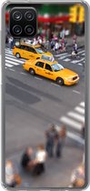 Geschikt voor Samsung Galaxy A12 hoesje - New York - Amerika - Taxi - Siliconen Telefoonhoesje