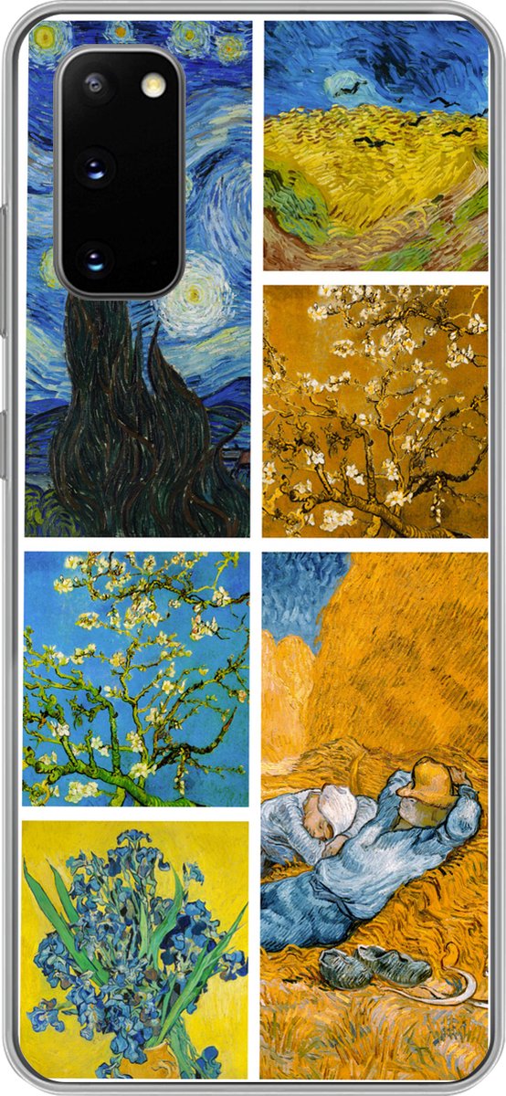 Telefoonhoesje Geschikt voor Samsung Galaxy S20 hoesje - Van Gogh - Collage - Oude Meesters - Siliconen Telefoonhoesje Telefoonhoesje