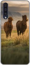 Geschikt voor Samsung Galaxy A30s hoesje - Paarden - Lucht - Gras - Siliconen Telefoonhoesje