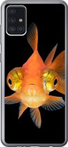 Geschikt voor Samsung Galaxy A52 5G hoesje - Goudvis - Zeedieren - Ogen - Siliconen Telefoonhoesje