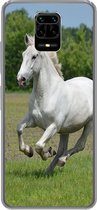 Geschikt voor Xiaomi Redmi Note 10 Lite hoesje - Paarden - Natuur - Wit - Siliconen Telefoonhoesje