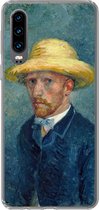 Telefoonhoesje Geschikt voor Huawei P30 hoesje - Zelfportret met hoed - Vincent van Gogh - Siliconen Telefoonhoesje