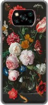 Xiaomi Poco X3 Pro - Nature morte avec des fleurs dans un vase en verre - Peinture de Jan Davidsz. de Heem - Coque de téléphone en Siliconen