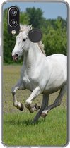 Geschikt voor Huawei P20 Lite (2020) hoesje - Paarden - Natuur - Wit - Siliconen Telefoonhoesje