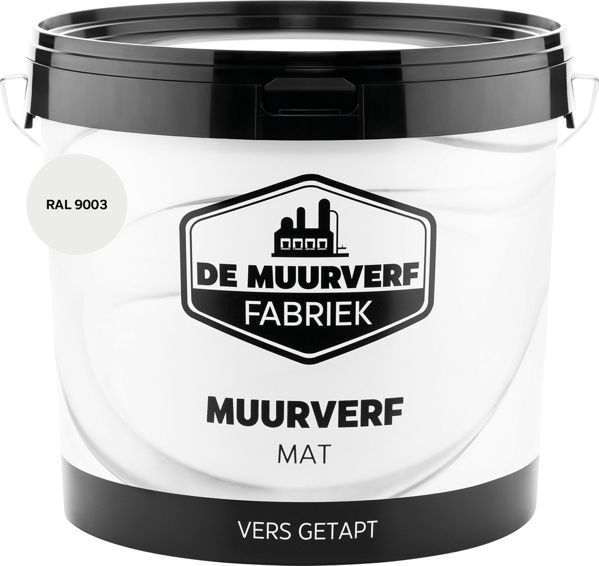 MUURVERF | RAL 9003 | 10 liter | DE MUURVERFFABRIEK