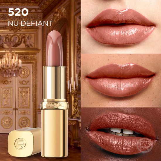L’Oréal Paris Color Riche Nude lipstick - 520 nude defiant - Nude - Formule verrijkt met arganolie - 4,54 gr.