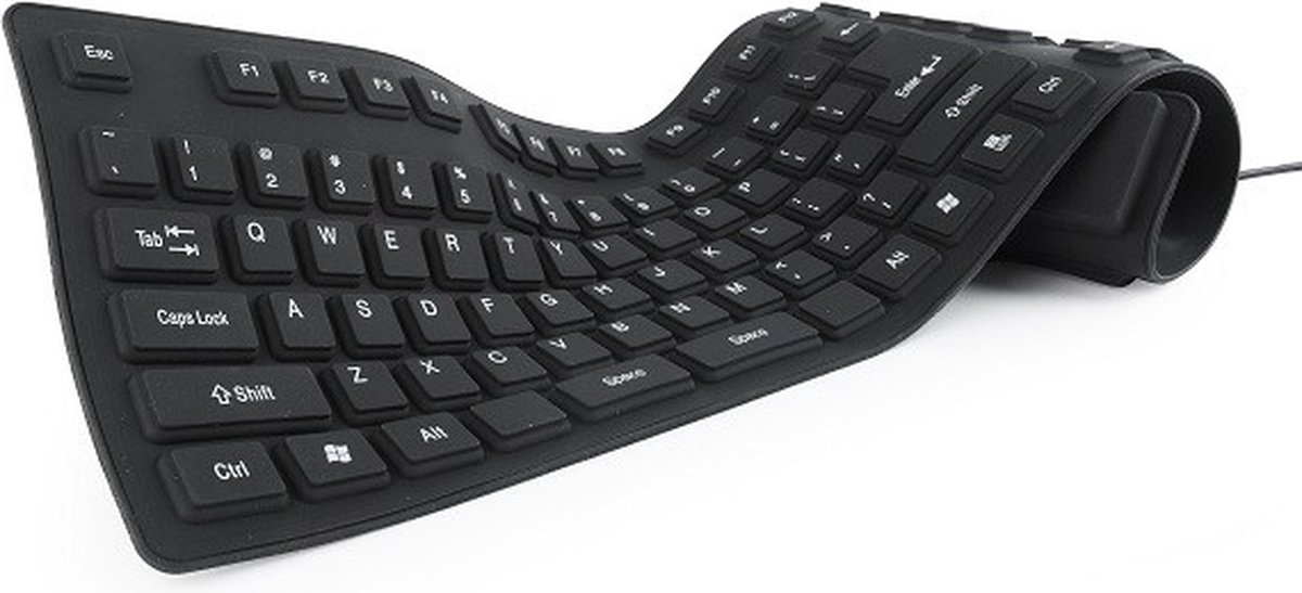 Flexibel toetsenbord, USB, zwart