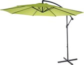 Cosmo Casa Parasol Acerra - Zonnescherm Zonbescherming - Ø 3m kantelbaar - Polyester - Staal 11kg - Groen - Citroen zonder standaard
