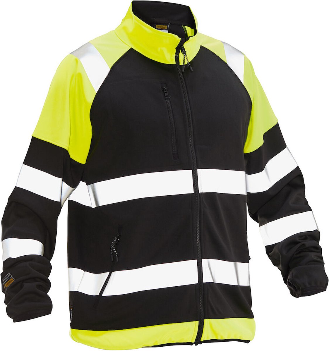 Jobman 5127 Hi-Vis Softshell Light Jacket 65512755 /HV Zwart