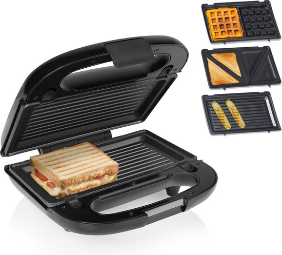 Tristar SA-3071 gaufrier et appareil à croque-monsieur 750 W Noir | bol