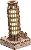 Mr. Playwood Leaning Tower of Pisa (eco-light) - 3D houten puzzel - Bouwpakket hout - DIY - Knutselen - Miniatuur - 435 onderdelen
