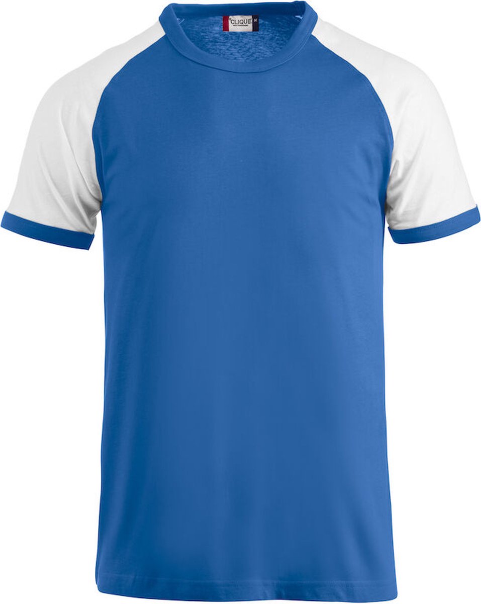 Clique Raglan-T 029326 - Kobalt/Wit - 3XL
