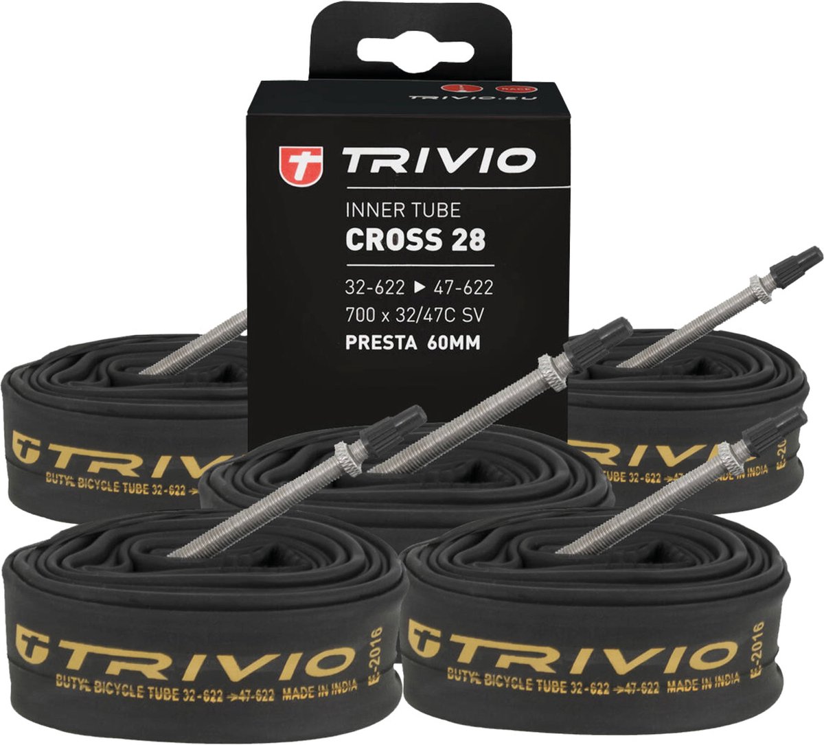 Trivio - Cross/Gravel Binnenband 700X32/47C SV 60MM Presta 5 stuks voordeelpakket