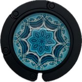 tashanger mat zwart fantasie blauw 3050