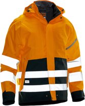 Jobman 1273 Hi-Vis Shell Jacket 65127341 - Oranje/Zwart - XXL