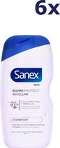 6x Sanex Gel Douche Biome Protect Micellaire Comfort 400 ml
