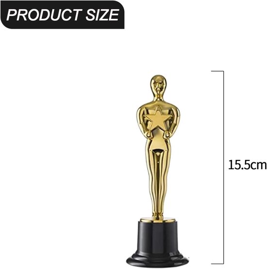 Gouden Trofee Bekers - Set van 12 Bulk - 12,7 cm Plastic Gouden Trofee voor Feestartikelen, Rekwisieten, Beloningen, Winnende Prijzen, Wedstrijden voor Kinderen en Volwassenen by Bedwina