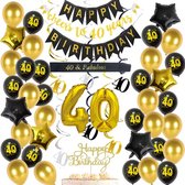 Bollabon® – 40 Jaar Verjaardag Versiering – 40 Jaar Versiering – 40 Jaar Vrouw - 40 Jaar Man - Folieballon 40 – Verjaardag Versiering Volwassenen 40 Jaar