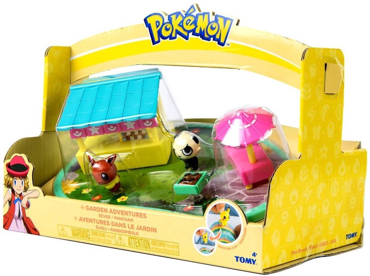 Pokemon Garden Adventures Eevee Pancham Mini Figure Playset Bol Com