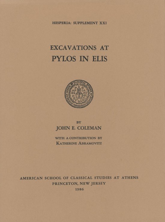 Hesperia Supplement- Excavations at Pylos in Elis - cover