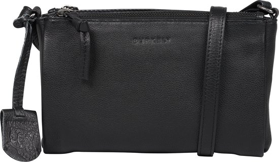 BURKELY Lush Lucy Dames Double Zip Crossbody - Zwart