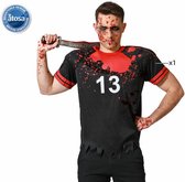 Kostuums voor Volwassenen Rugby Bloederig Zwart Polyester - M/L