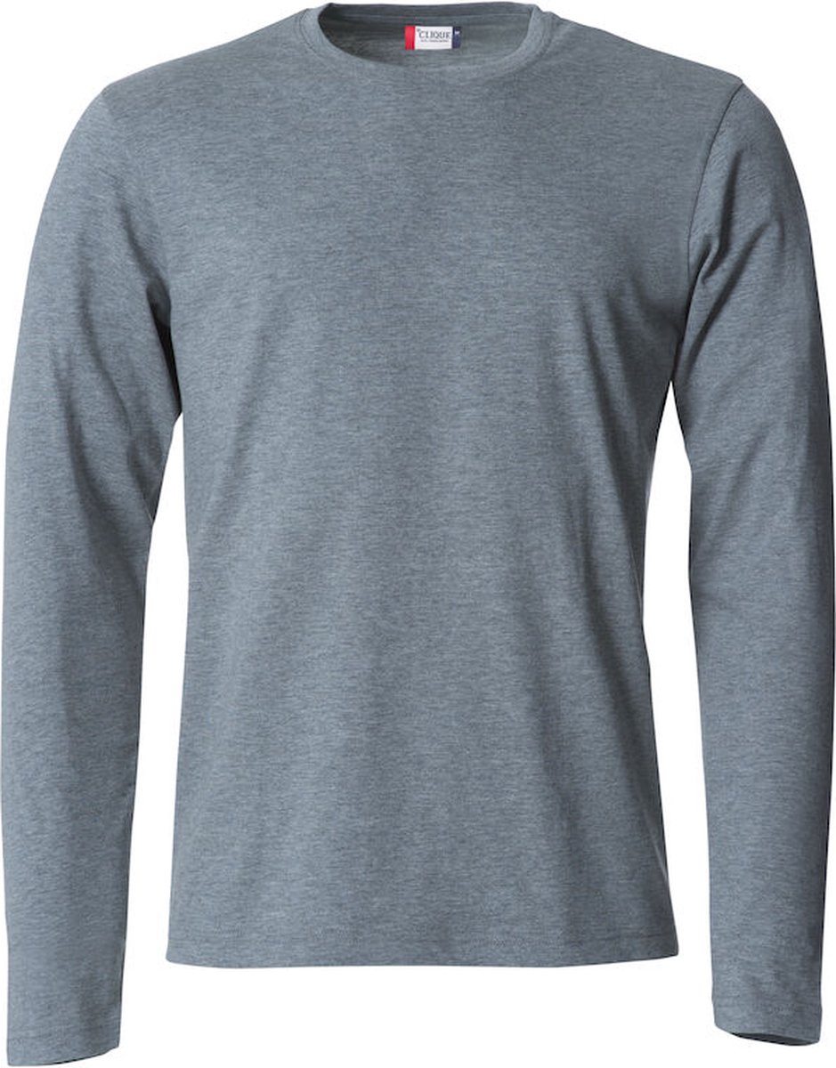 Clique Basic-T L/S 029033 - Grijs-melange - M