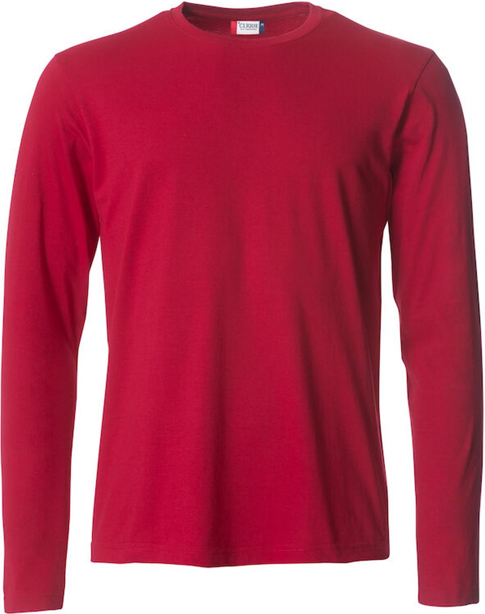 Clique Basic-T L/S 029033 - Rood - XL