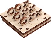 Mr. Playwood Game Tic-Tac-Toe #2 - 3D houten puzzel - Bouwpakket hout - DIY - Knutselen - Miniatuur - 15 onderdelen