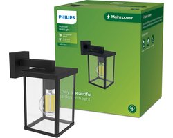 Philips LED Philips Bellini wandlamp vierkant - zwart - E27