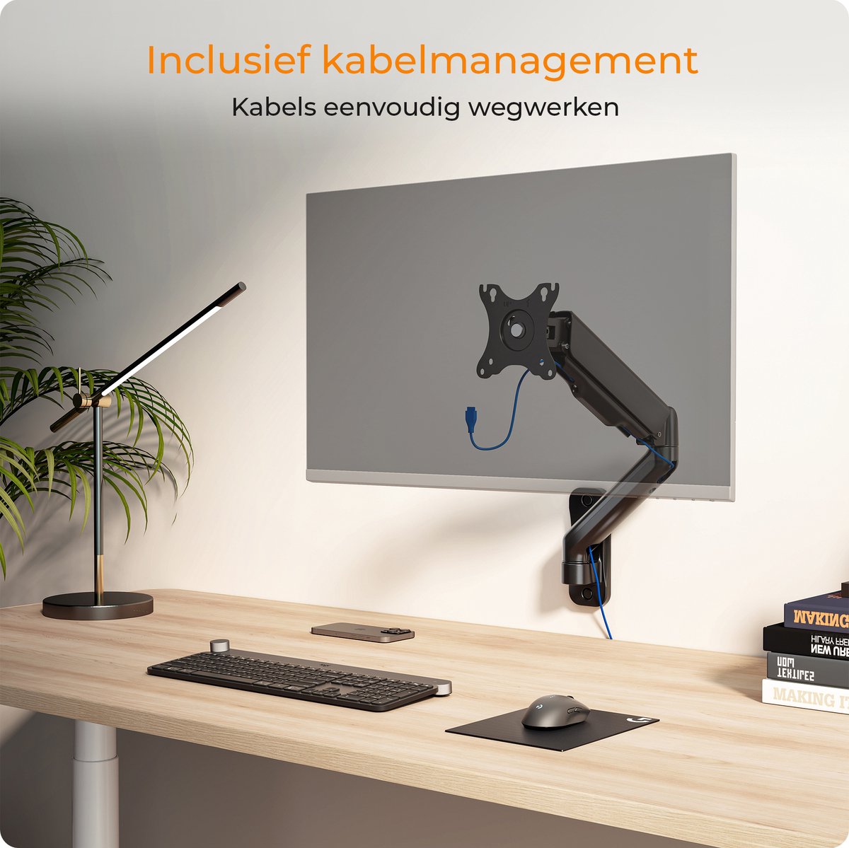NewStar Monitor arm muurbeugel 2 schermen