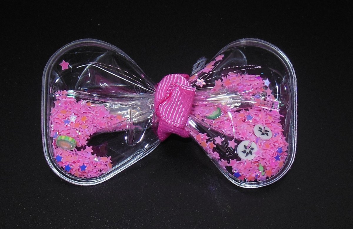 Strik confetti roze met duckklem - Kinderen - Feestje - Bewegende confetti