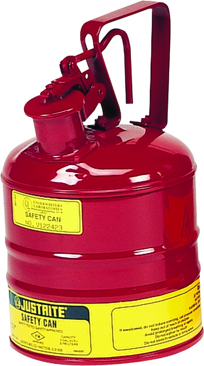 Justrite Type I-blikjes beschermen werknemers en verminderen brandrisico's 29.2cm x 29.2cm Rood