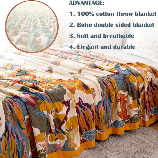 BOHORIA Tagesdecke BOHORIA® Tagesdecke „Oblique XXL 200x230cm, 100% Baumwolle, Bettüberwurf