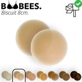 BOOBEES Cache-tétons - 8 cm - Biscuit - Autocollants - Patchs pour mamelons - Siliconen - Réutilisables - Résistant à l'eau - Accessoire de BH - 7 Couleurs - Coussinets d'allaitement