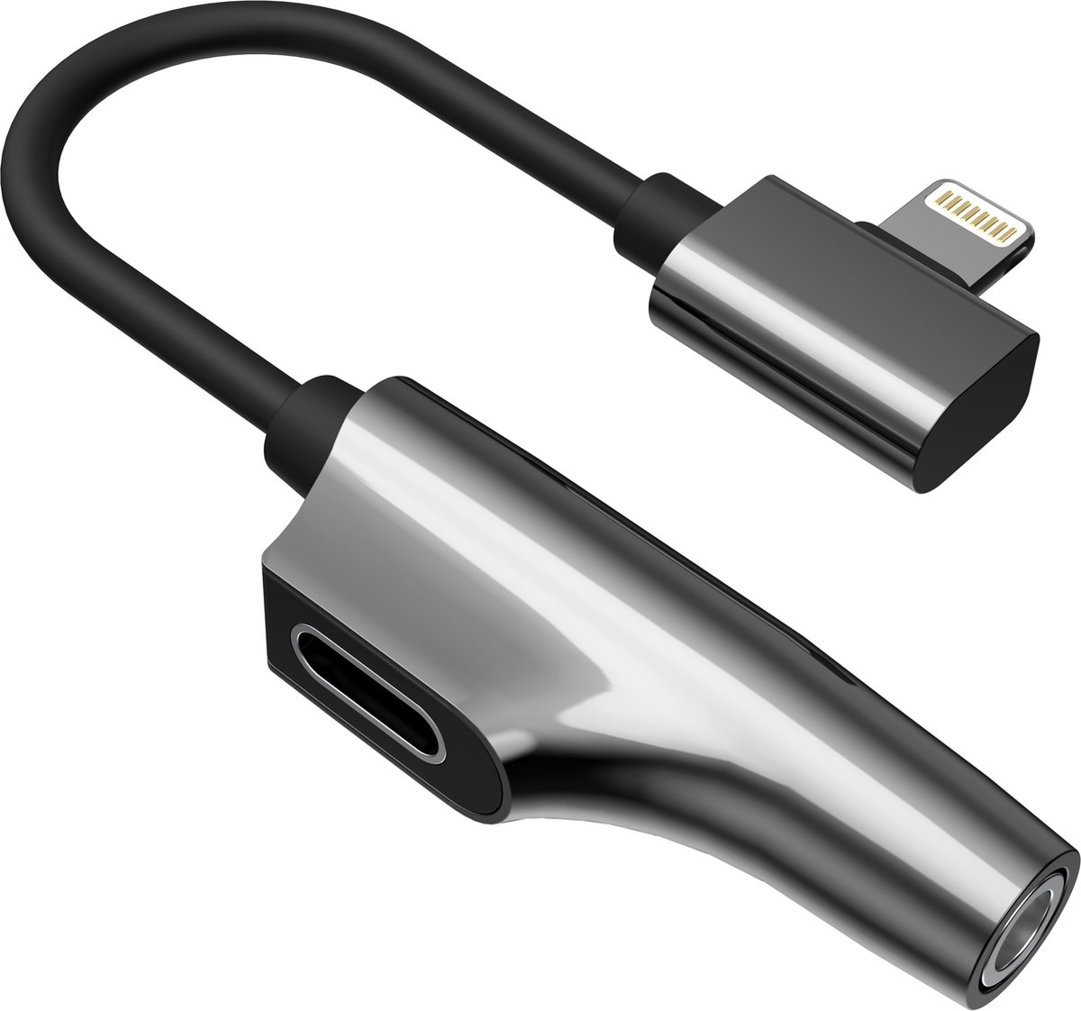 Rixus - Splitter - Adapter Oplaad- en Audio AUX JACK kabel voor Lightning