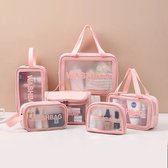 6 Delig Organisator Tassen Waterdichte Washbag Cosmetische Cases Set van 6 stuk